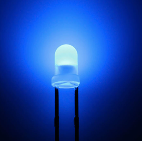 F3雾状led发光二极管3MM直插式灯珠白发蓝光红光冰蓝3mm插件灯珠